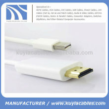 6 FT mini puerto de la exhibición al cable de HDMI 6 FT 1.8M para Macbook favorable a HDTV